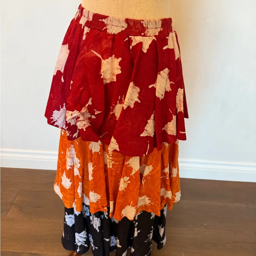 Colorful Off-Shoulder Ruffle Dress - Picture 6 of 6